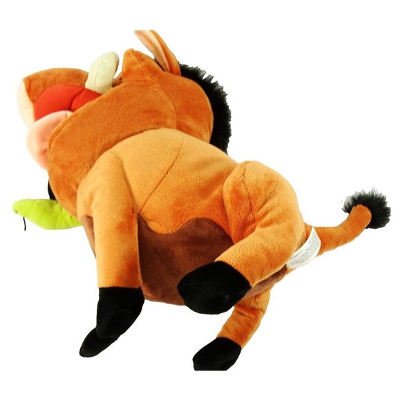 Disney Parks Pumbaa Plush Stuffed Animal with Bugs 14” Lion King Toy - Picture 4 of 12